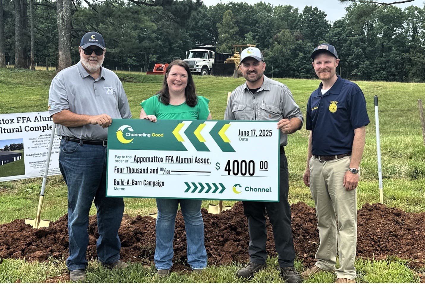 Local Channel SeedPro Directs Channeling Good Donation to Appomattox FFA Alumni Association